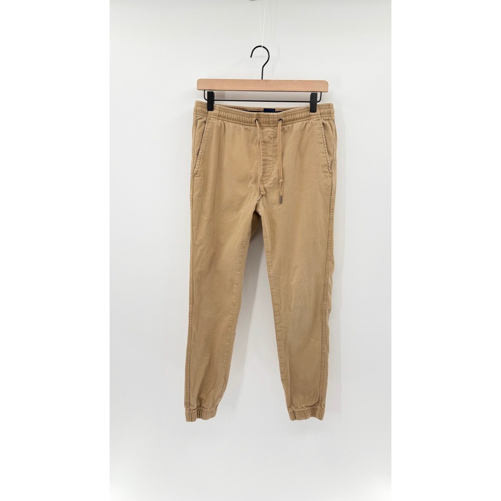 Gap Chino Joggers Khaki Size S EUC Elastic Waist Drawstring Gorpcore Utility - Picture 2 of 5